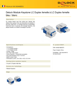 DeLOCK 86357 Keystone Module LC Duplex female to LC Duplex female blue / white Fiche technique