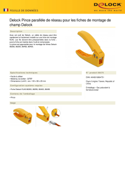 DeLOCK 86475 Network Parallel Pliers for field assembly plugs Fiche technique