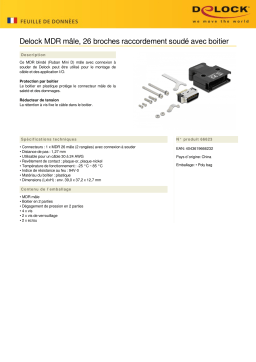 DeLOCK 66623 MDR male 26 pin solder connection Fiche technique