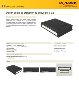 DeLOCK 18203 3.5″ HDD protection box Fiche technique