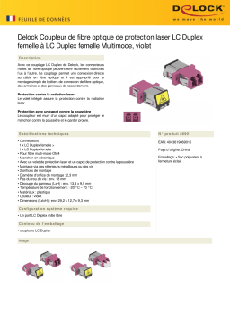 DeLOCK 86901 Optical Fiber Coupler Fiche technique