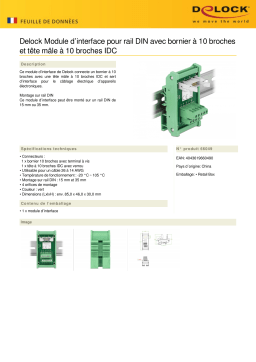 DeLOCK 66049 Interface Module for DIN Rail Fiche technique