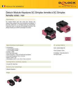 DeLOCK 86815 Keystone Module SC Simplex female to SC Simplex female violet / black Fiche technique