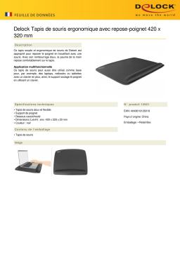 DeLOCK 12601 Ergonomic Mouse pad Fiche technique