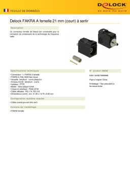 DeLOCK 89699 FAKRA A jack 21 mm (short) for crimping Fiche technique