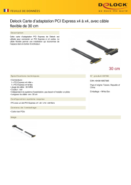 DeLOCK 85768 Riser Card PCI Express x4 to x4 Fiche technique