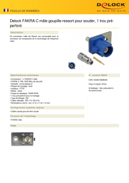 DeLOCK 89804 FAKRA C plug spring pin for soldering 1 prepunched hole Fiche technique