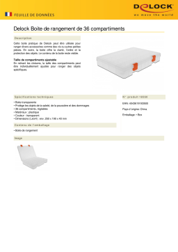 DeLOCK 18350 Transparent sorting plastic box Fiche technique