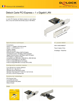 DeLOCK 89357 PCI Express x1 Card 1 x RJ45 Gigabit LAN RTL8111 Fiche technique