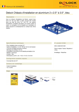 DeLOCK 21335 Aluminium installation frame 2 x 2.5″ to 3.5″ blue Fiche technique