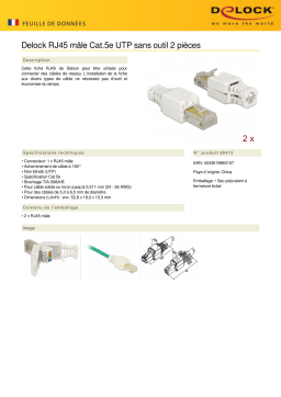 DeLOCK 86415 RJ45 plug Cat.5e UTP toolfree 2 pieces  Fiche technique