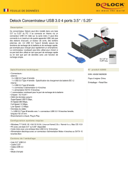 DeLOCK 62903 3.5″ / 5.25″ USB 3.0 Hub 4 Port Fiche technique