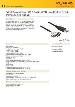 DeLOCK 83786 USB 2.0 to Serial TTL Converter Fiche technique