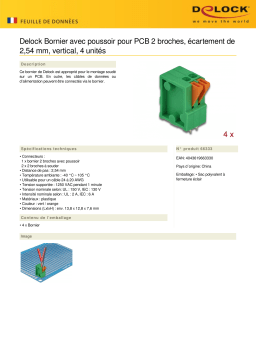 DeLOCK 66333 Terminal block Fiche technique