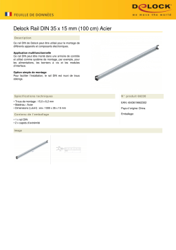 DeLOCK 66230 DIN Rail 35 x 15 mm (100 cm) Steel Fiche technique