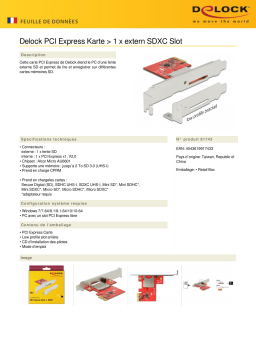 DeLOCK 91743 PCI Express Karte > 1 x extern SDXC Slot Fiche technique