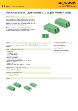 DeLOCK 85924 Optical Fiber Coupler LC Duplex female to LC Duplex female 4 pieces Fiche technique