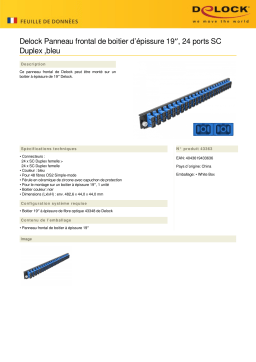 DeLOCK 43363 19″ Splice Box Front Panel 24 port SC Duplex blue Fiche technique