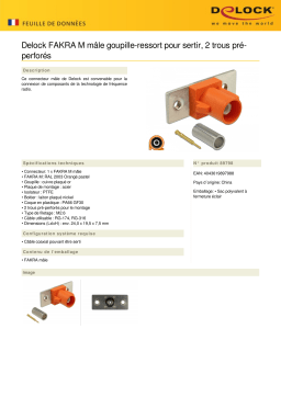 DeLOCK 89798 FAKRA M plug spring pin for crimping 2 prepunched holes Fiche technique