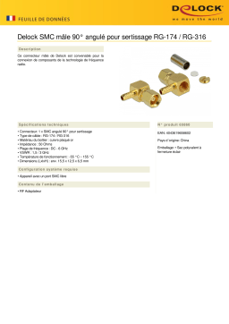 DeLOCK 65860 SMC plug 90° angled for crimping RG-174 / RG-316 Fiche technique