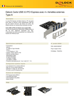 DeLOCK 90304 USB 3.0 PCI Express Card Fiche technique