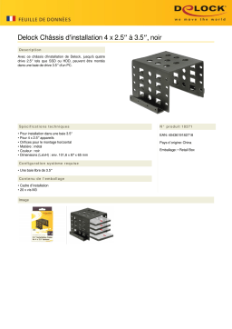 DeLOCK 18271 Installation frame 4 x 2.5″ to 3.5″ black Fiche technique