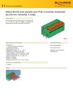 DeLOCK 66342 Terminal block Fiche technique