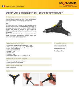 DeLOCK 90515 4 in 1 Installation tool for F connectors Fiche technique