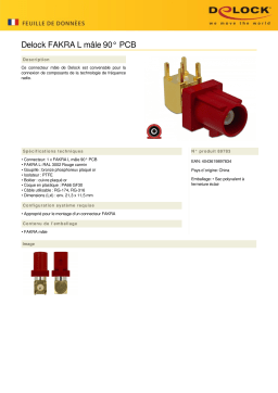 DeLOCK 89783 FAKRA L plug 90° PCB Fiche technique