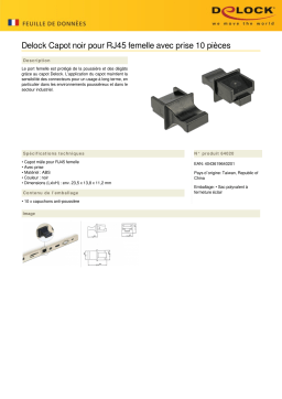 DeLOCK 64020 Dust Cover for RJ45 jack Fiche technique