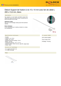 DeLOCK 18883 Screw Fixing Mount 15 x 10 mm Fiche technique