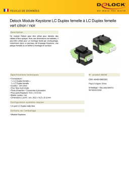 DeLOCK 86330 Keystone Module LC Duplex female to LC Duplex female limegreen / black Fiche technique