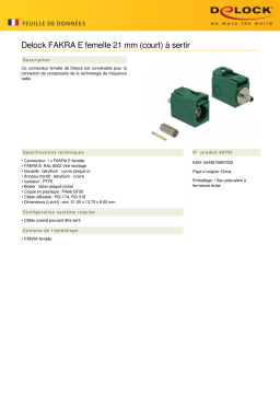 DeLOCK 89703 FAKRA E jack 21 mm (short) for crimping Fiche technique