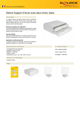 DeLOCK 18325 Monitor Stand Fiche technique