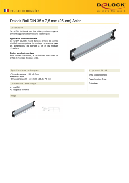 DeLOCK 66189 DIN Rail 35 x 7.5 mm (25 cm) Steel Fiche technique