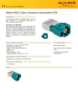 DeLOCK 90358 HSD Z male +2 power pins PCB Fiche technique