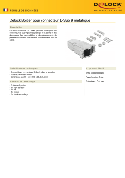 DeLOCK 66625 D-Sub 9 Metal Housing Fiche technique