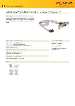 DeLOCK 89300 Low Profile Slot Bracket > 1 x Serial Pin layout: 1:1 Fiche technique