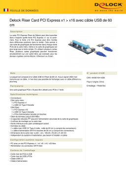 DeLOCK 41426 Riser Card PCI Express x1 > x16 Fiche technique