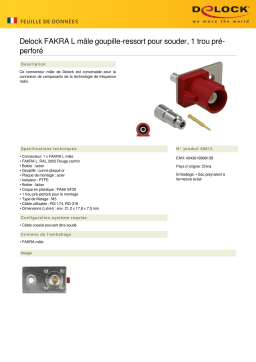 DeLOCK 89813 FAKRA L plug spring pin for soldering 1 prepunched hole Fiche technique