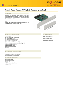 DeLOCK 90393 2 port SATA PCI Express Card Fiche technique