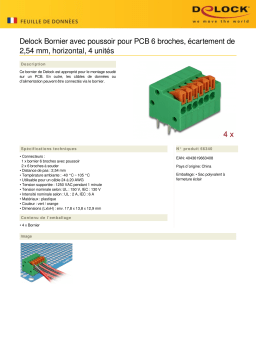 DeLOCK 66340 Terminal block Fiche technique