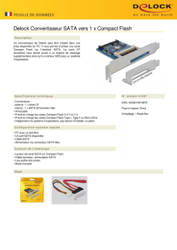 DeLOCK 91687 Converter SATA to 1 x Compact Flash Fiche technique