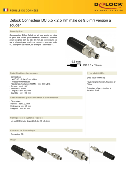 DeLOCK 89914 Connector DC 5.5 x 2.5 mm Fiche technique