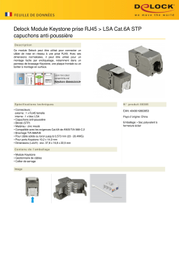 DeLOCK 86385 Keystone Module RJ45 jack > LSA Cat.6A STP dust cover Fiche technique