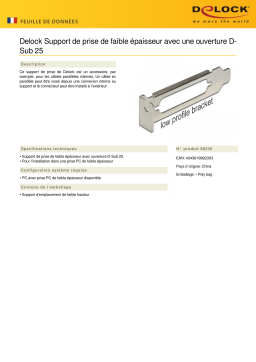 DeLOCK 89230 Low Profile Slot Bracket Fiche technique