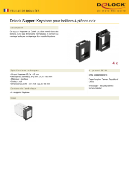 DeLOCK 86761 Keystone Holder for cases 4 pieces black Fiche technique