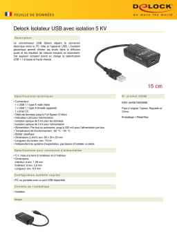 DeLOCK 62588 USB Isolator Fiche technique