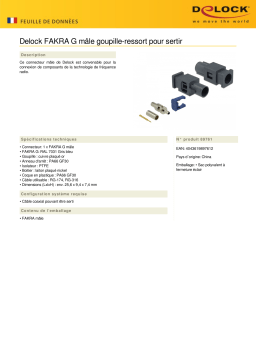 DeLOCK 89761 FAKRA G plug spring pin for crimping Fiche technique