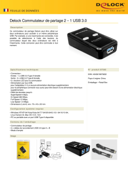 DeLOCK 87583 USB 3.0 Sharing Switch 2 – 1 Fiche technique